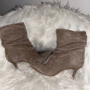 Zara suede shrug booties